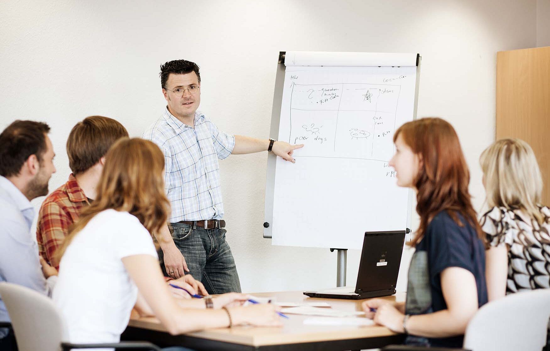 Studierende lernen in der Vorlesung 