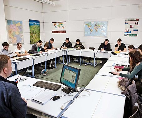 Gruppe Studierende im Sprachenzentrum